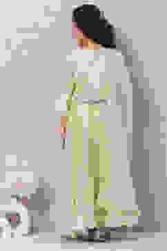 Lime Green Art Silk Lehenga Set image number 4