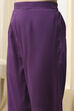 Purple Chanderi Unstitched Suit Set image number 3