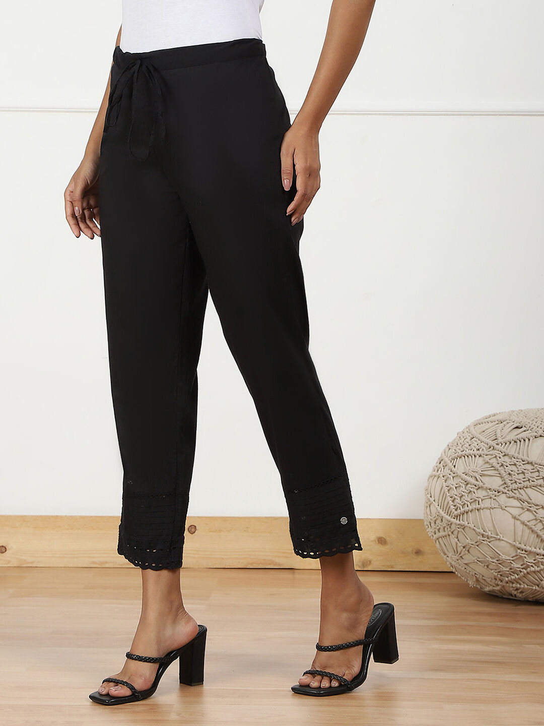 Black Cotton Pant image number 2