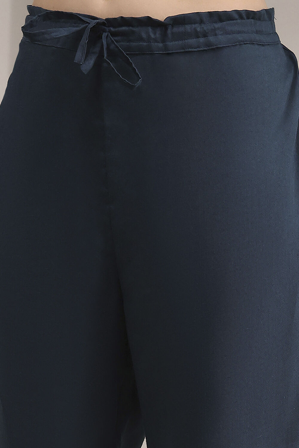 White Cotton Hand Block Print Unstitched Suit Set image number 3