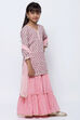 Light Pink Cotton Sharara Kurta Sharara Suit Set image number 3