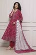 Magenta Cotton Anarkali Suit Set