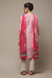 Powder Blue Cotton Straight Kurta Pants Suit Set image number 2