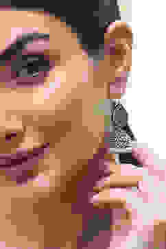 Mint Green Brass Jhumka image number 1