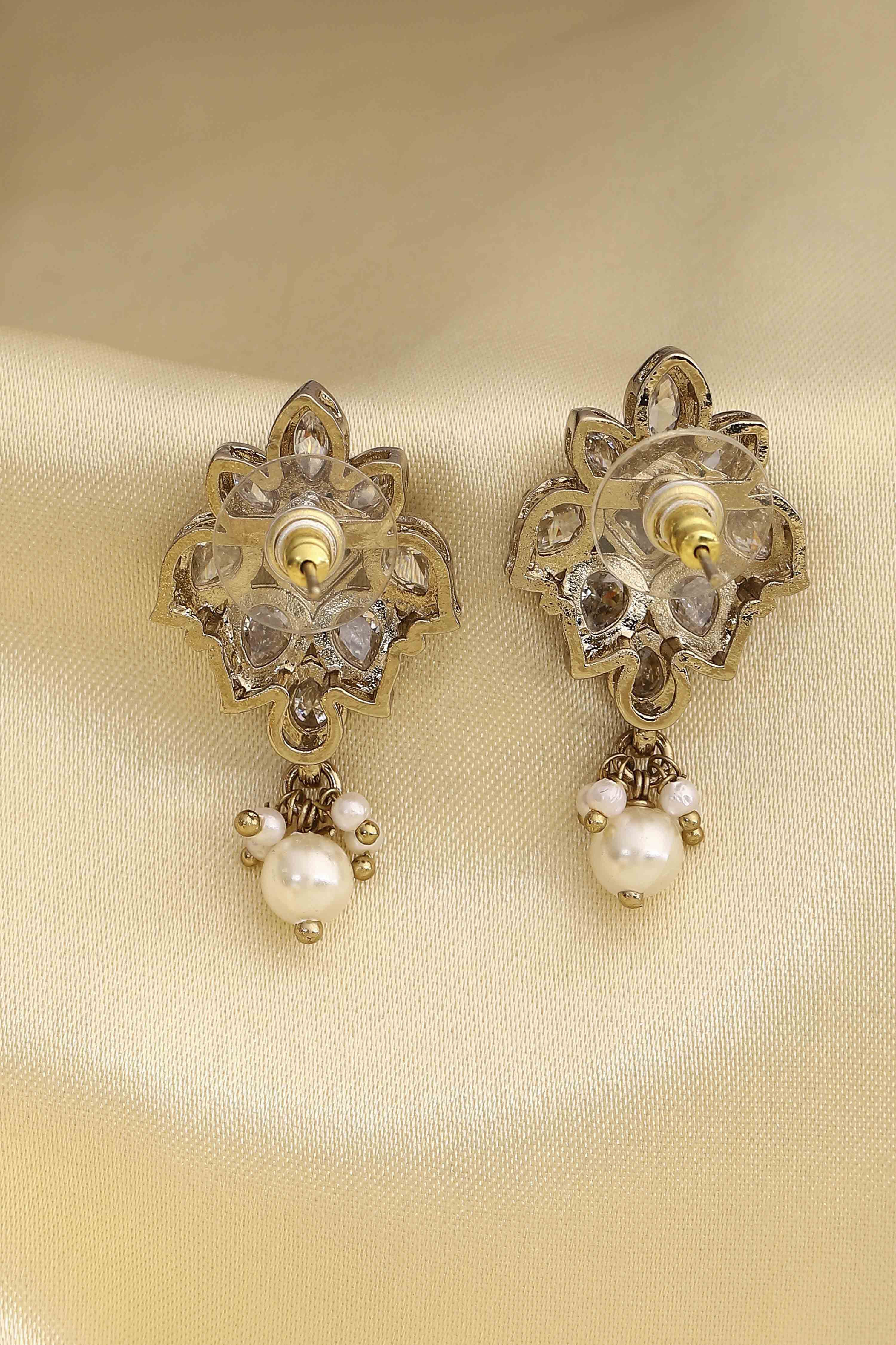 White Alloy Drop & Danglers image number 2