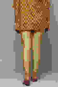 Dull Gold Spandex Solid Leggings image number 4