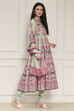 Light Pink Cotton Printed Anarkali Suit Set image number 5