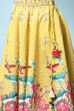 Yellow Viscose Short Top Lehenga Set image number 2