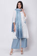 Fuchsia Cotton A-Line Kurta Palazzo Suit Set image number 0
