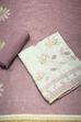 Peach Linen Printed Unstitched Suit Set image number 0