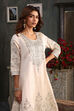 Off White Cotton Silk Anarkali Suit Set image number 1