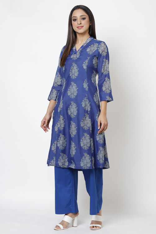 Pink Art Silk Kurta Pants Set image number 2