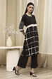 Coffee Brown Printed Straight Kurta Set image number 5