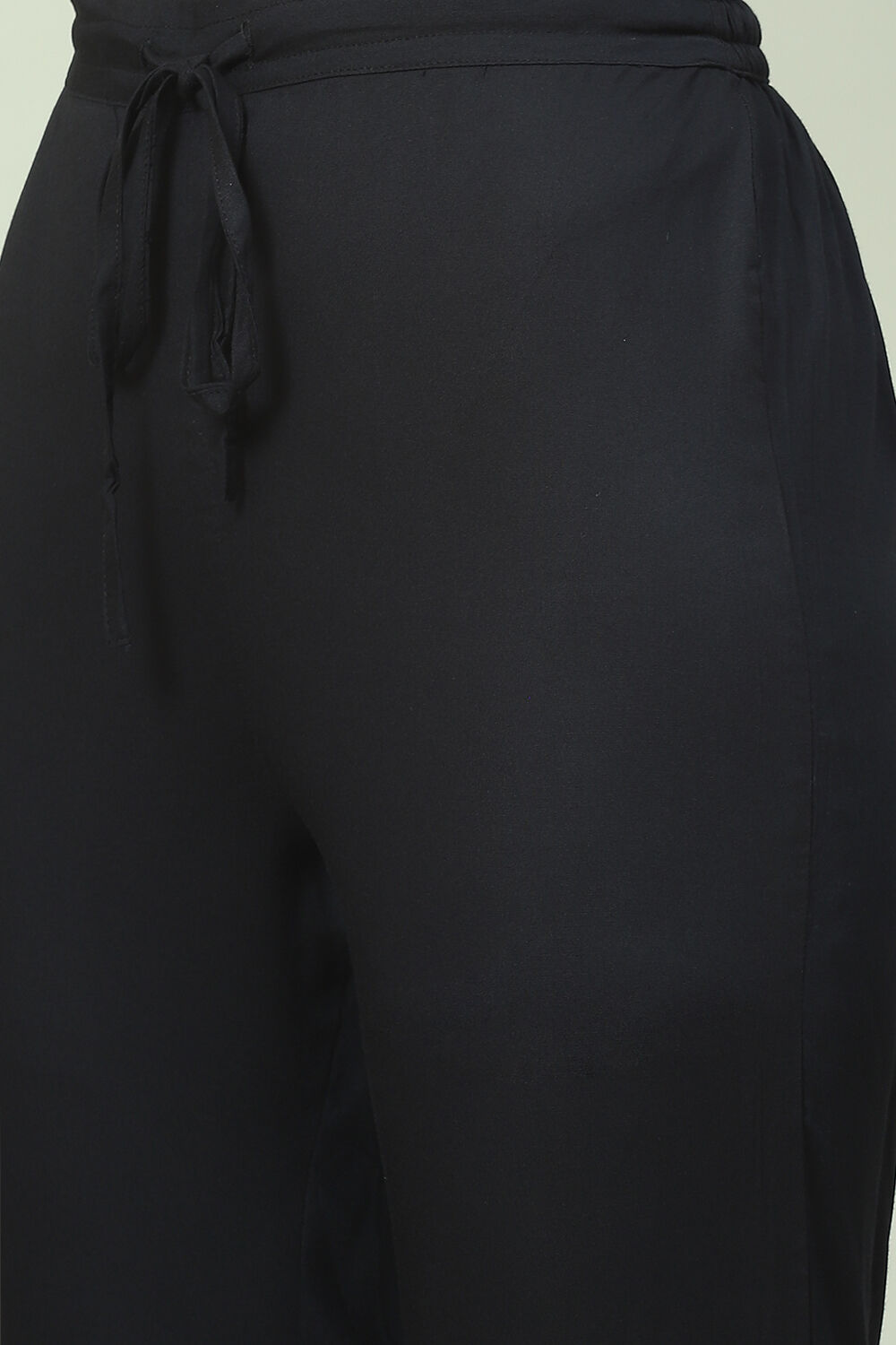 Mud Navy Rayaon Straight Kurta Regular Pant Suit Set image number 2