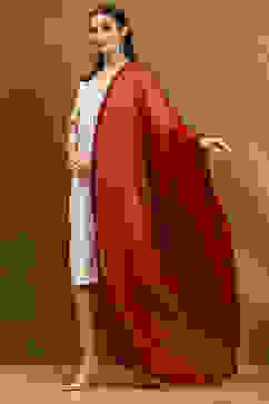 Maroon Polyester Dupatta image number 2