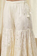 Off-White Cotton Metallic Flared Suit Set image number 2