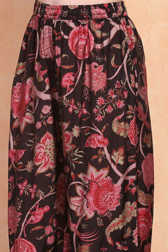 Black Viscose Blend Kalidar Suits image number 2