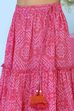Pink Cotton Printed Straight Lehenga Set image number 2