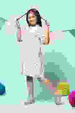 Ivory Rayon Printed Sleepwear image number 2