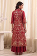 Green Maroon Polyester Straight Dress image number 3