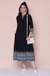 Blue Cotton A-line Dress image number 3