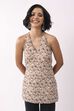 Beige Cotton Printed A Line Short Kurti image number 5