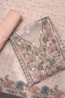 Teal Kota Cotton Neck Embroidered Unstitched Suit Set image number 0