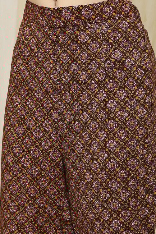 Brown Rayon Viscose Narrow Suit Set image number 2