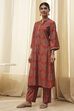 Rust Red Printed Co-ord Set image number 3