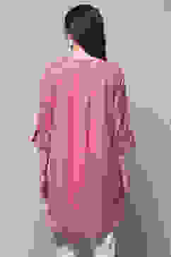 Pink Rayon Straight Kurti image number 3