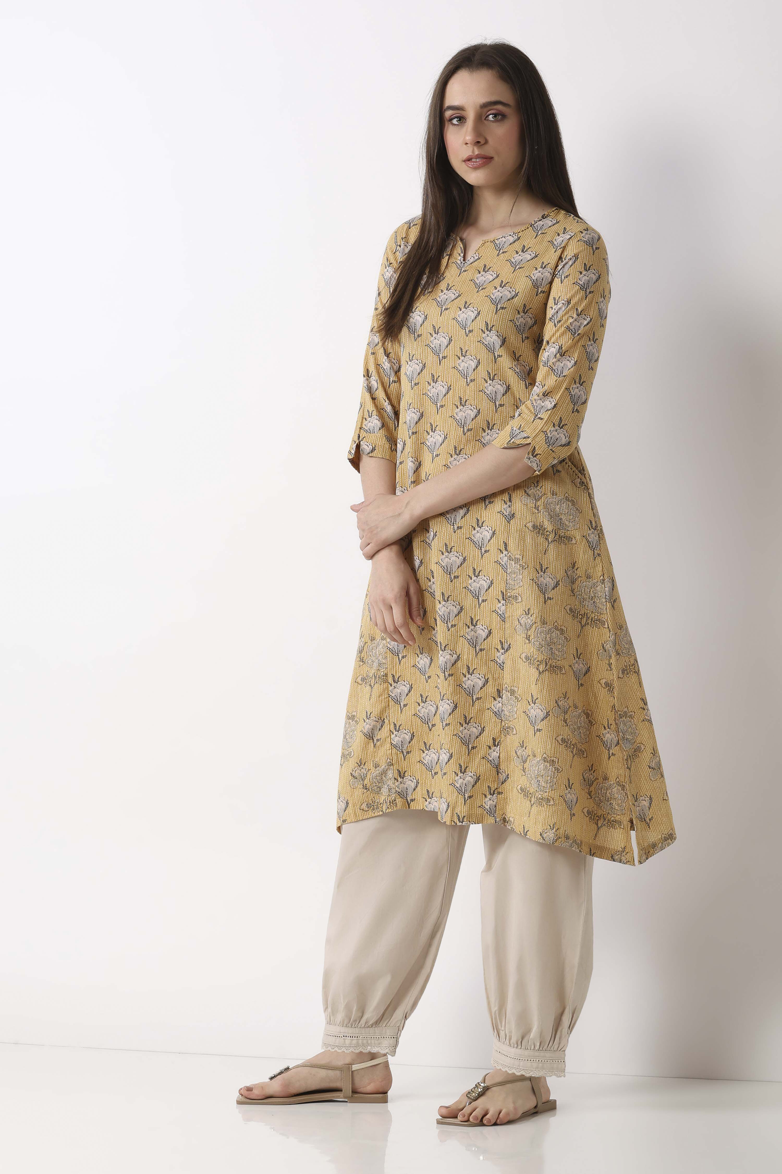 Light Beige Cotton Salwar Pants image number 0