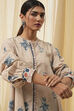 Beige Pure Cotton Shirt-Style A-Line Short Kurta image number 1