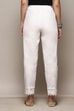 Black Cotton Slim Solid Pants image number 4