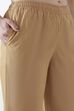 Beige Cotton Slim Pants image number 1