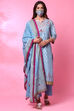 Beige Cotton Straight Kurta Palazzo Suit Set image number 3