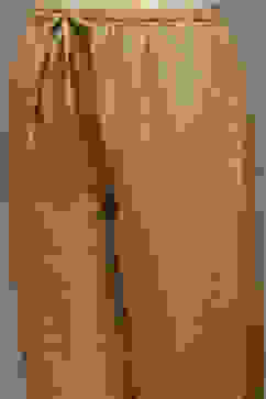 Antique Gold Polyester Slim Printed Pants image number 1