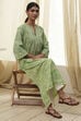 Green Pure Cotton Printed Straight Kurta image number 0