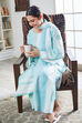 Blue Cotton Blend Digital Print Unstitched Suit Set  image number 5