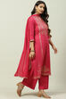 Mustard Printed Cotton Straight Kurta Palazzo Suit Set image number 6