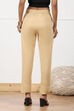 Beige Viscose Lycra Solid Pant image number 5