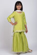 Green Poly Modal Garara Kurta Garara Suit Set image number 3