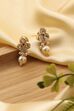 White Gold-Plated Brass Pearl Drop Earrings image number 0