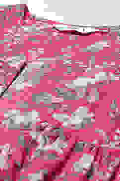 Pink Cotton Tiered Printed Dress image number 1