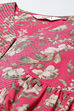 Navy Cotton Tiered Printed Dress image number 1