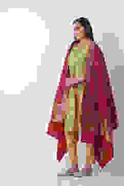 Red Art Silk Dupatta image number 3