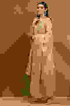 Gold Cotton Kalidar Suit Set image number 3