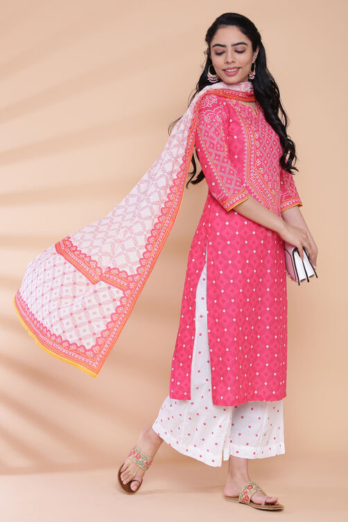 Black Cotton Straight Kurta Flared Palazzo Suit Set image number 0