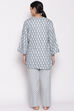 Dark Pink Cotton Printed Loungewear Set image number 6