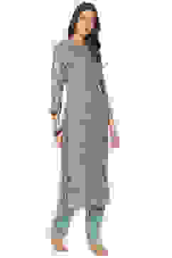 Multicolour Acrylic Unstitched Suit Set image number 5