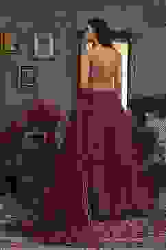 Pink Chanderi Digital Printed Lehenga Set image number 4